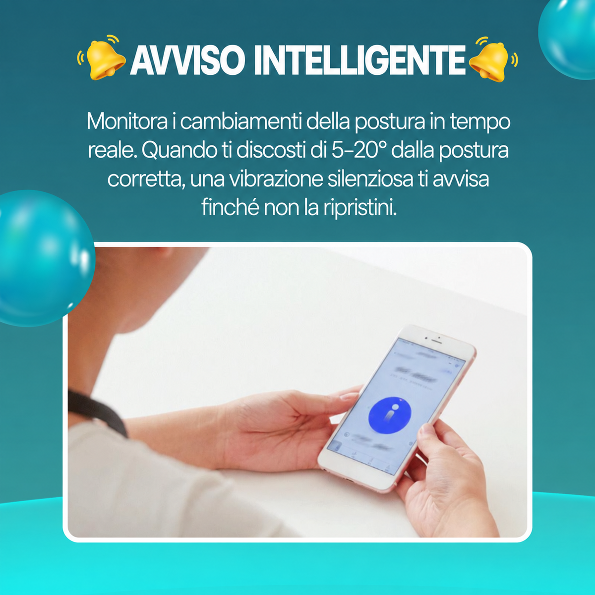 Correttore posturale vibrante intelligente